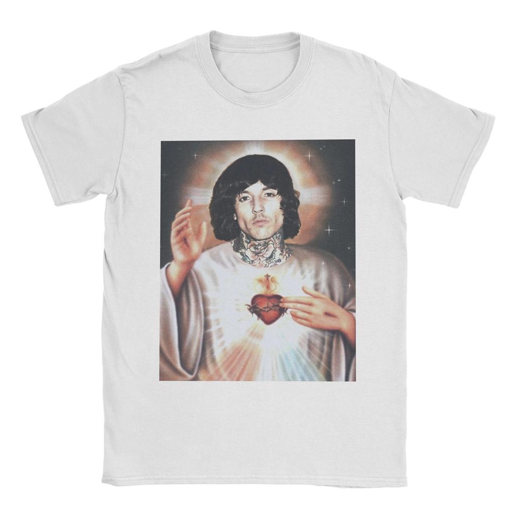 Saint Oli Sykes Brings Me the Horizons BMTH T-Shirt für Herren, tolles T-Shirt aus reiner Baumwolle, Kurzarm, Größen 4XL und 5XL