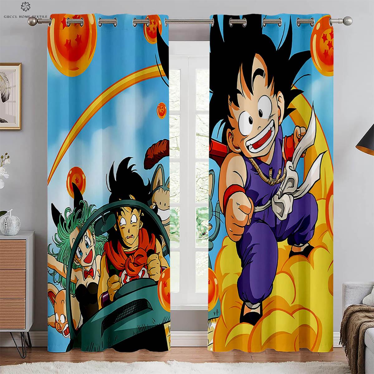 

Hot-Blooded Anime Printed Drapes For Children s Room, Bedroom, Living Room, Dormitory, Decorative Curtains, Home Textiles W50xH130(CM)x2PCS&Grommet Top