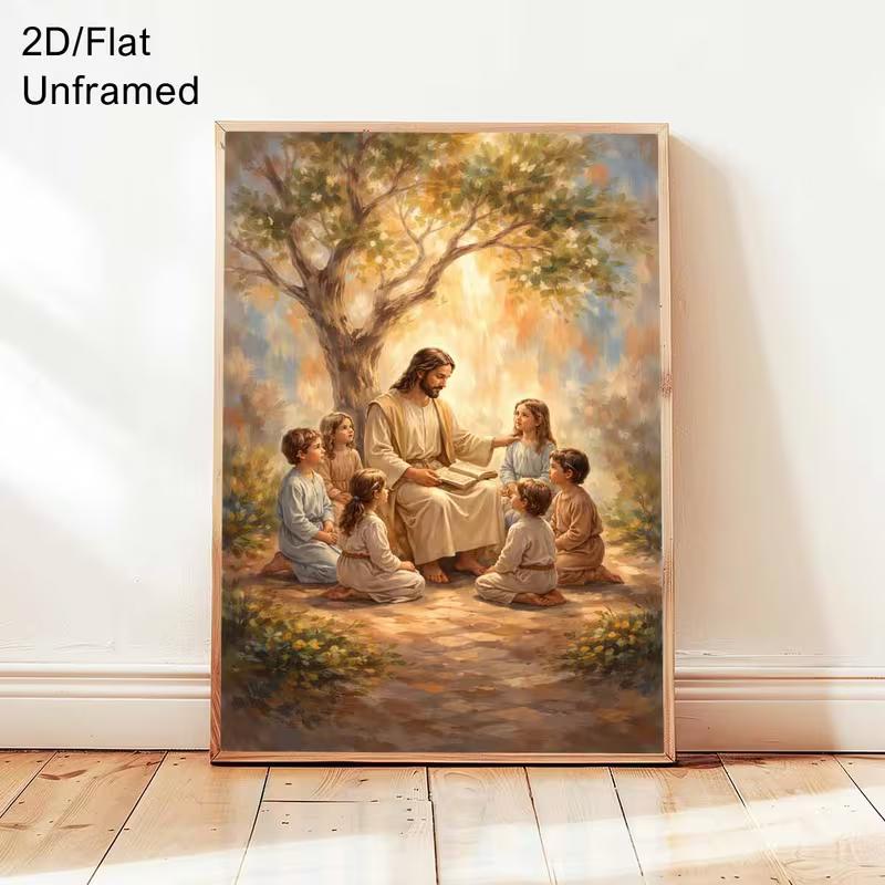 Frameless Canvas Poster Teaching Children Art Canvas Print, Suitable for Living Room Decor Wall Art, Bedroom Decor Wall Art 20x30cm