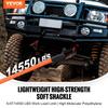 Soft Shackle Synthetic Recovery Rope 2PCS 1/2"x22" 44092lbs Break Strength