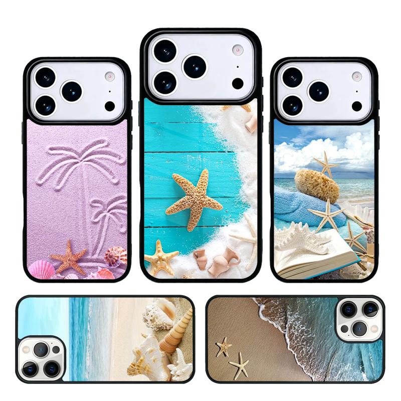 Seashells Sea Star Phone Case For iPhone 17 AIR 16 Pro Max 15 14 Pro 11 12 13 Shockproof Silicone Cover