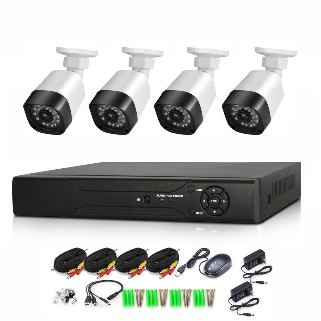 AHD CCTV Surveillance Kit: 4 or 8 Camera Set for Monitoring