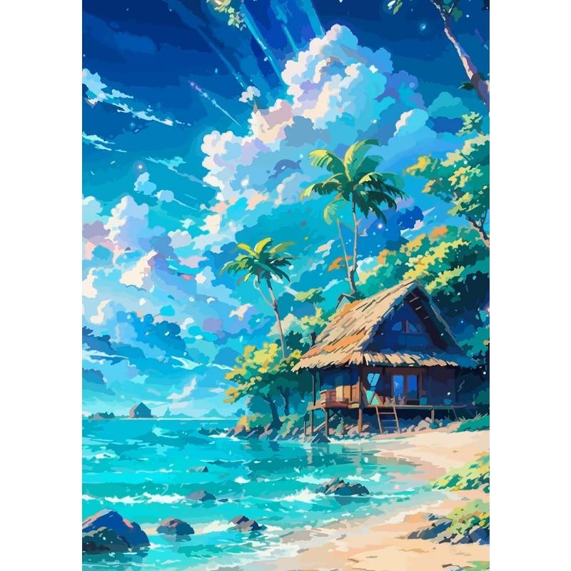Beautiful Coast Natural Tourist Scenery Art Posters Canvas Prints Wall Paintings Living Room Bedroom Home Decoration Frameless