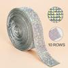 1 Roll Shining Rhinestone Sticker Self Adhesive Diamond Sticker DIY Decorative Stickers 4 8 10 14 Rows for Crafts Scrapbooking