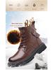 Winter Men's Genuine Leather Martin Boots – Warm, Versatile, Trendy Work Boots