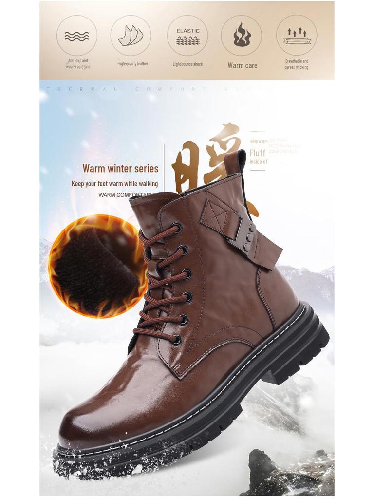 Zimní pánské boty Martin z pravé kůže – Hřejivé, všestranné, trendy pracovní boty