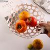 Creative Hollowed Out Fruits Bowl Nuts Snack Storage Tray Fruits Drain Bowl Home Kitchen Dessert Cutlery Minimalism Round Plates