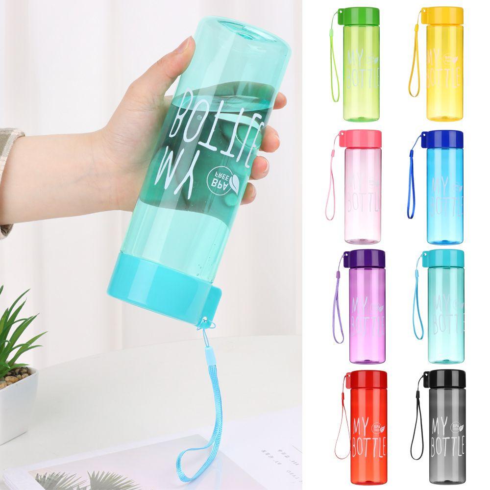 500ML Men Women Portable Plastic Sports Water Bottle Drinking Cup Coffee Juice Cup Transparent