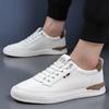Fashion Spring Autumn Leather Casual Sneakers for Men Designer Soft-soled White Sports Shoes Male Fashion Board Light Shoes Man