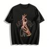 Trendy Street Style ARE YOU OK Gesture Print Retro Unisex Casual T-Shirt Pure Cotton T-shirt