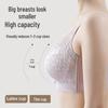 Adjustable Wire-Free Push-Up Lace Minimizer Bandeau Bra with Anti-Sagging Side Support