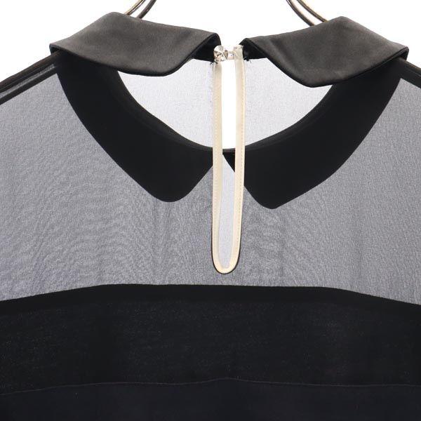Undercover Made In Japan Short Sleeve See-through Switching Cut 2 Black Women Used