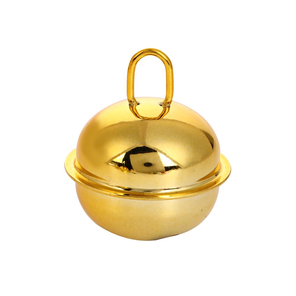 3CM Gold Large Hole Keychain and Pet Collar Bell Pendant - Christmas Decoration