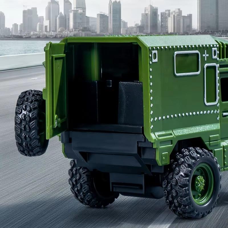 New Design Military Armored Car Model 4WD Off Road  Friction Diecast Vehicle Toys Truck for Kids
