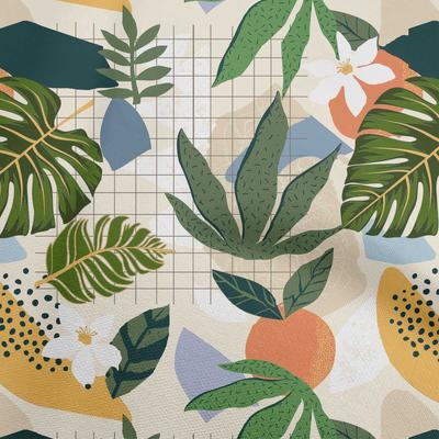 Cotton Poplin Dark Green Fabric Tropical Sewing Fabric By The Yard Printed Diy Clothing Sewing Supplies 42 Inch