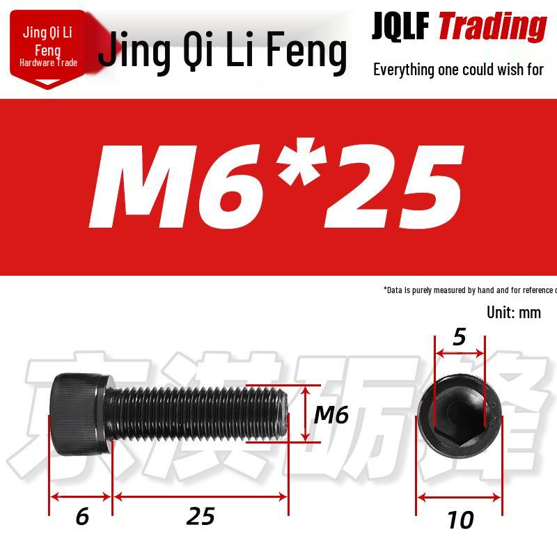 M6-M24 High-Strength Black Hex Socket Reverse Thread Cap Screw