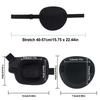Pirate Eye Patch Unisex Black Single Eye Patch Eyepatch One Eye Adjustable Soft Eye Patch Kid Adults Pirate Cosplay Costume