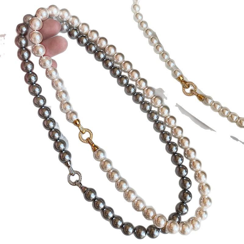 New Elegant Multi-layer Pearl Sweater Chain Necklace - Light Luxury Pendant for Women
