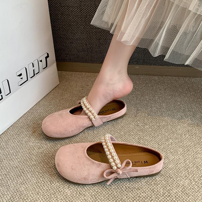 Thick-soled small fragrant Birkenstock shoes bag head half slippers women's outer wear 2025 new summer one pedal Mary Jane cool slippers