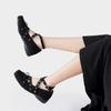 Spring Autumn Rivet Strap Buckle Faux Suede Bowknot Women Ballet Flats Mary Janes Walking Loafers Casual Girls Shoes