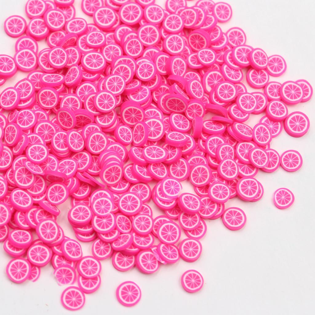 Hot Selling Miniature Polymer Clay Figurine Multi-Fruit Slices Sprinkles for Kids Craft and Slime