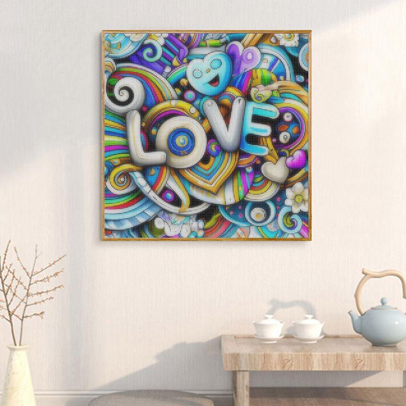 Liebe Buntes DIY Diamantmalerei Landschaft Vollbohrer Stickerei Mosaik Landschaft Handgemacht Heimdekoration