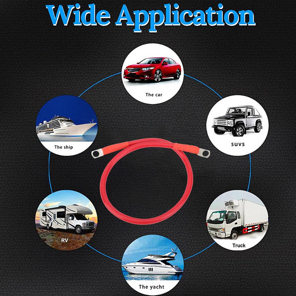 4AWG Ground Wire Strong Toughness Soft Wear Resistant High Temperature Resistant Battery Cable for Campers Boats Cars
