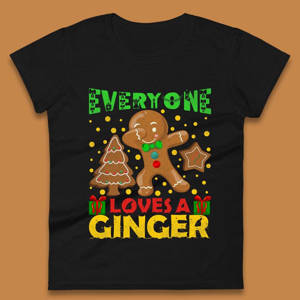 Dabbing Gingerbread Christmas Womens T-Shirt Mens Tops Tees Unisex