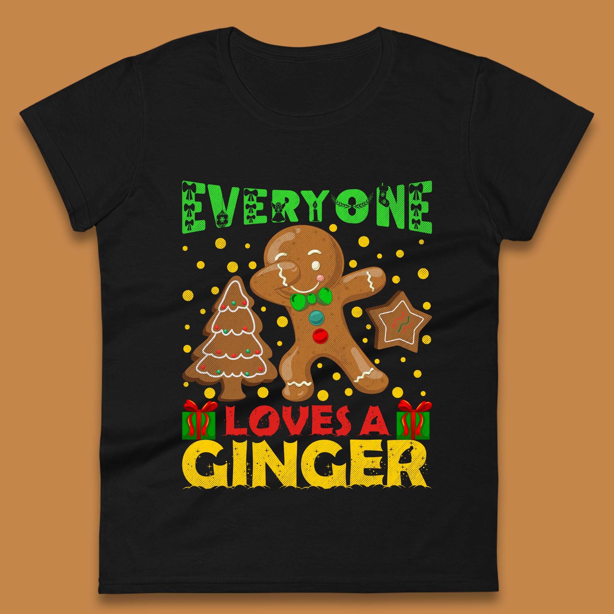 Dabbing Gingerbread Christmas Womens T-Shirt Mens Tops Tees Unisex S