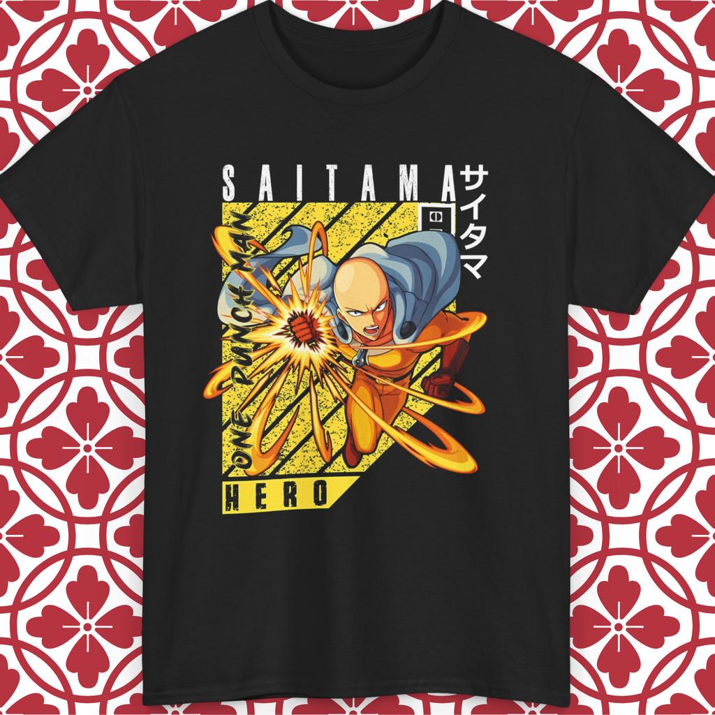 T-shirt Anime One Punch Man Saitama Grafica Unisex Tutte le Taglie