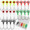Daoyu Colorful Lead Head Jig Hooks 20-Piece Boxed Set Sharp Anti-Snag Lure Accessories  Customizable Cross-Border