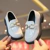 Kids Girls British Style Patent Leather Slip On Loafer Princess Casual Shoes