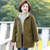 Velvet-Lined Hooded Cotton Coat: Thick, Warm, Fashionable Outerwear for Autumn/Winter, Perfect for Middle-Aged and Elderly Women