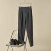 Summer non-ironing drape trousers men's loose semi-elastic versatile casual pants high-end solid color straight pants trousers