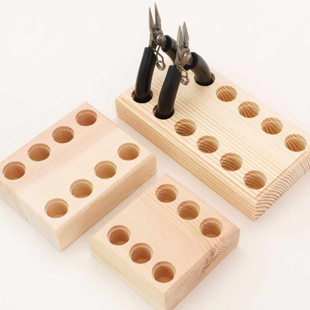 Wooden Tool Holder Non Slip Wire Cutters Holder Keep Neat Pliers Storage Holder  Tool Organizer