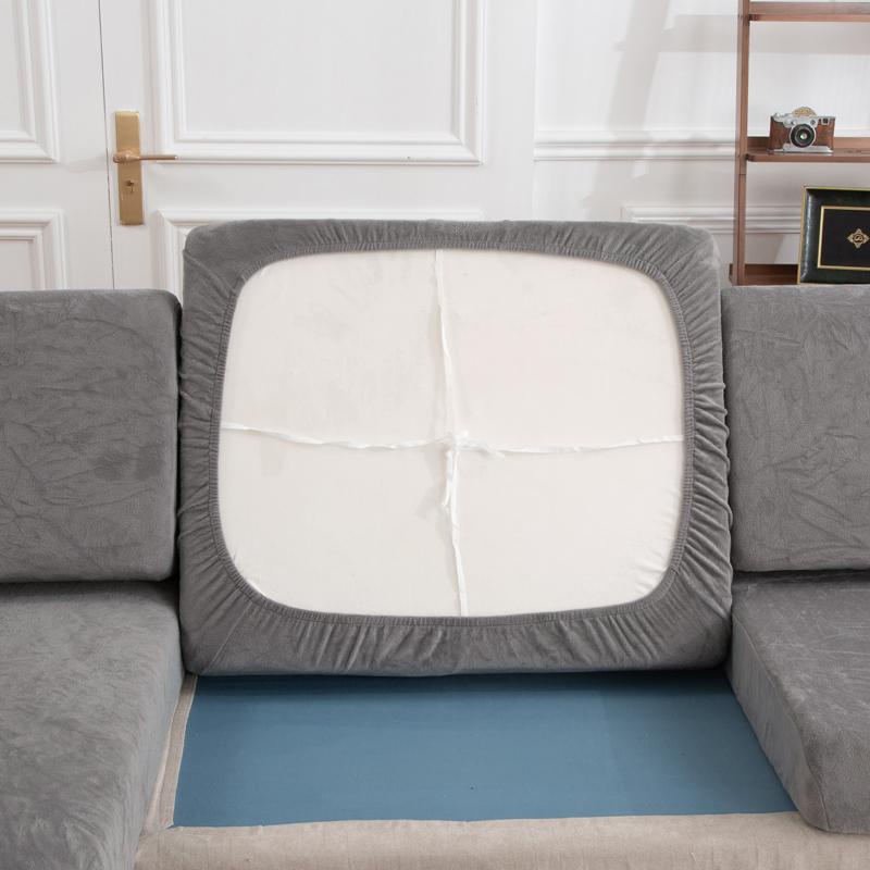 Washable Removable Plush Sofa Seat Cushion Cover Elastic Protector Covers Pets Kids Living Sofa Cushion Case Designed For Furniture Protective Cover