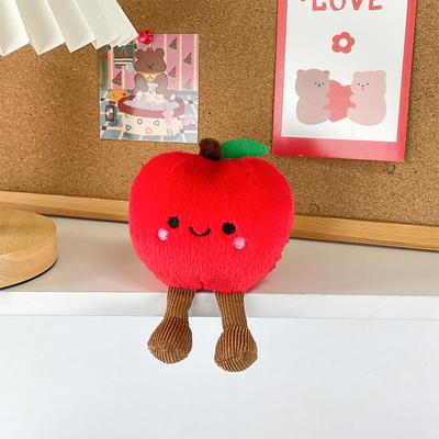1 Piece Cartoon Figure Red Apple Doll Fruit Food Toy Cute Plush Pendant Stuffed Bag Decoration Birthday Gifts