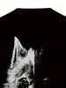 Wolf Creative 3D Print Stylish T-shirt For Men, Comfortable And Fashion Crew Neck Short Sleeve, Suitable For Daily Wear