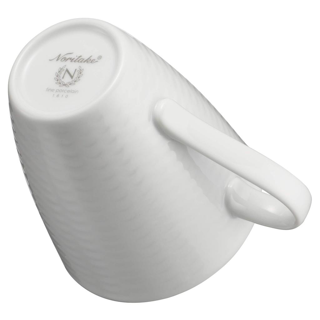 Noritake Mugs 295cc Rizmo Microwave and Dishwasher Fine (Pair) White, Safe, Porcelain, P5355L/1610