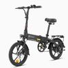 Electric Bike DYU A1F Pro 16" 250W Motor 7.5AH Max Range 60Km Load 120Kg Black