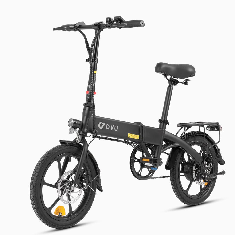Electric Bike DYU A1F Pro 16" 250W Motor 7.5AH Max Range 60Km Load 120Kg Black