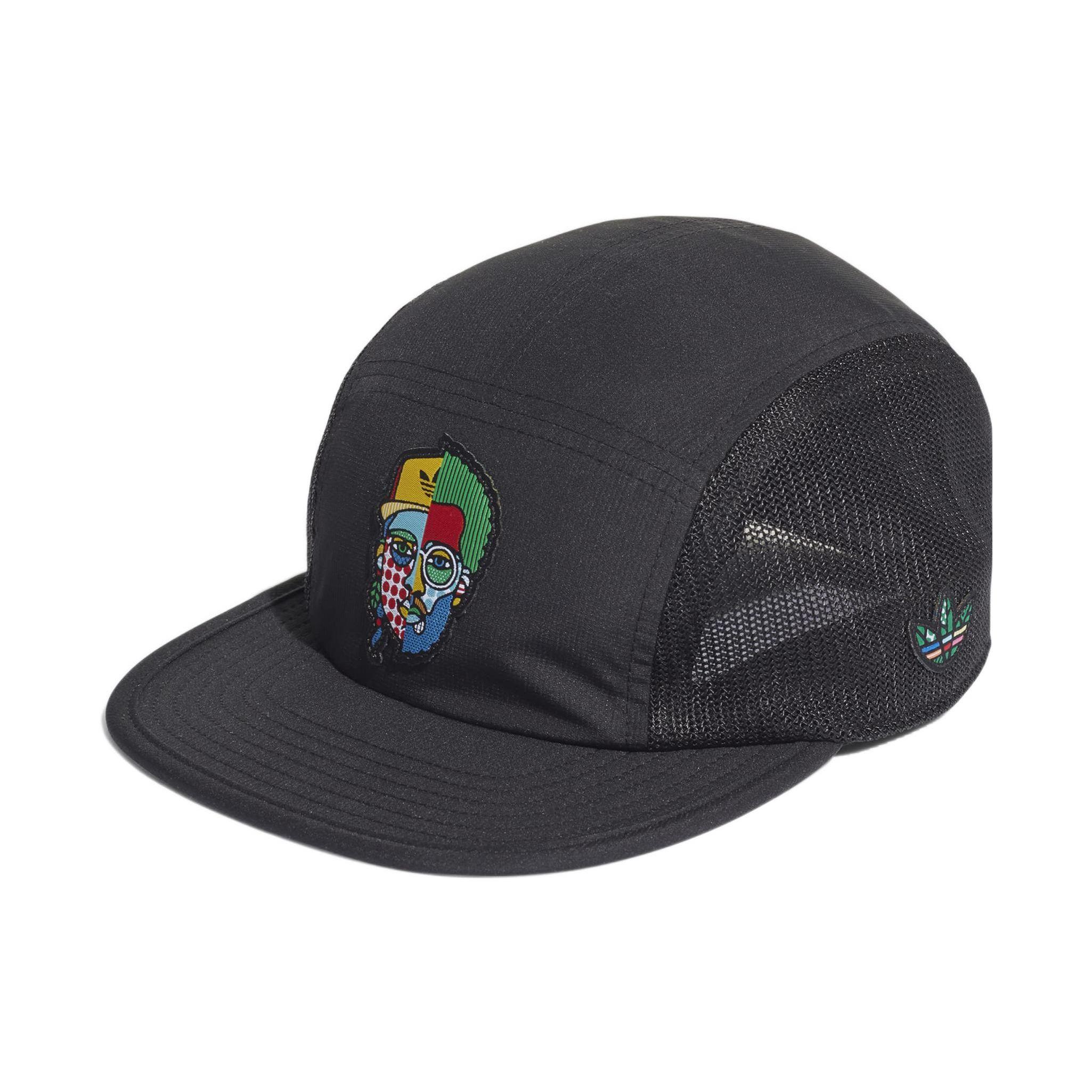 Adidas Originals Label Character Summer Outdoor Sports Sun Protection Polyester Baseball Cap Unisex Hats Black HF6951 M