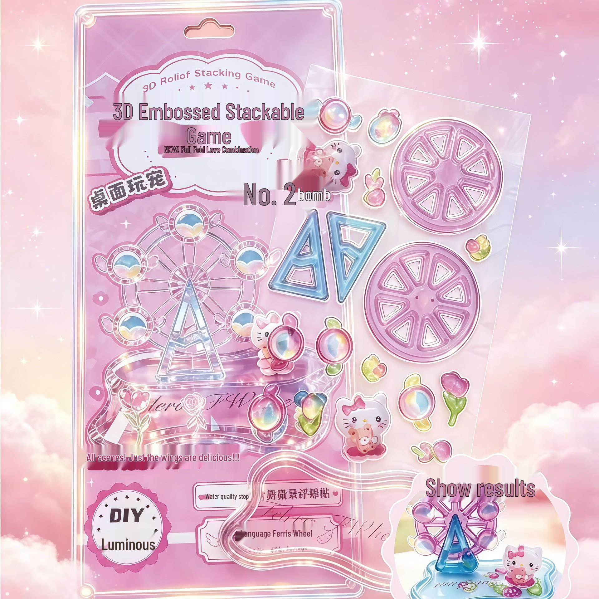 3D Cartoon Animal Stickers: Embossed Crystal DIY for Kids