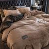 Fashion Quilts with Plush Quilt Core Thicker Comforter Winter Blanket Warm Spring Autumn Quilt Cover Detachable Washable Bedding