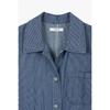 Studio Tomboy Pinstripe Denim Belted Short Sleeve Dress 9176341987 