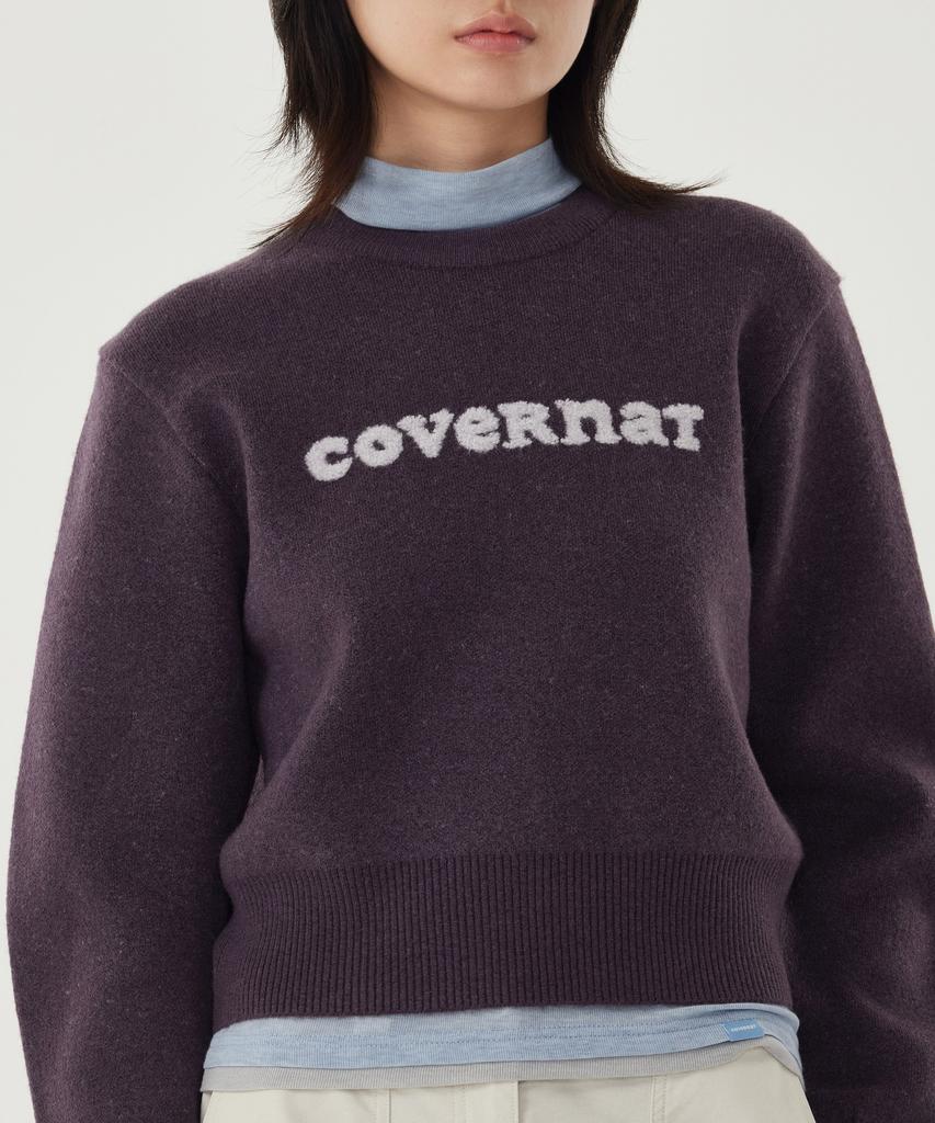 COVERNAT WOMAN Cooper Logo Knit Purple