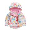Children's Velvet Ski Jacket – Windproof, Hooded Fleece for Spring & Autumn, Trendy Design for Kids