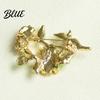 Windbreaker Brooch Pin Enamel Coloring Three Chrysanthemums Design Zinc Alloy