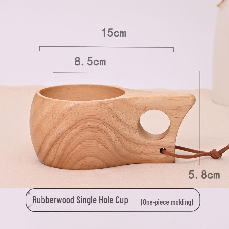 Walnut Finland Wooden Milk Cup - Creative, Portable Outdoor Design