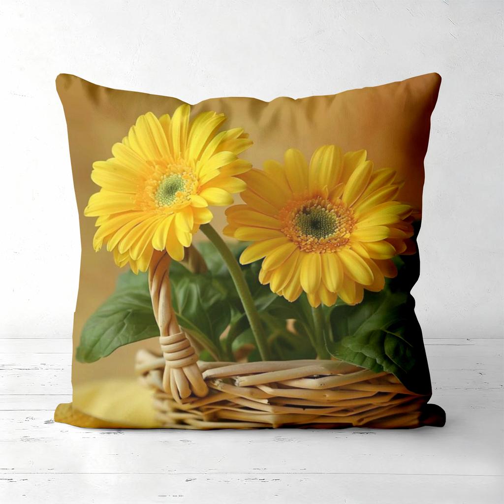 Floral Throw Pillow Covers Spring Garden Cushion Cases Polyester sofa  cushion cov Headboard Pillow (Without Pillow Core